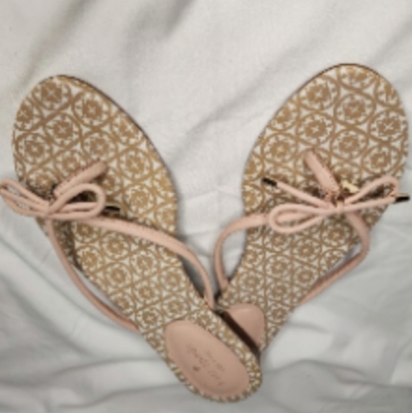 KATE SPADE Pink Bow Thong Sandals shoes - Picture 2 of 9